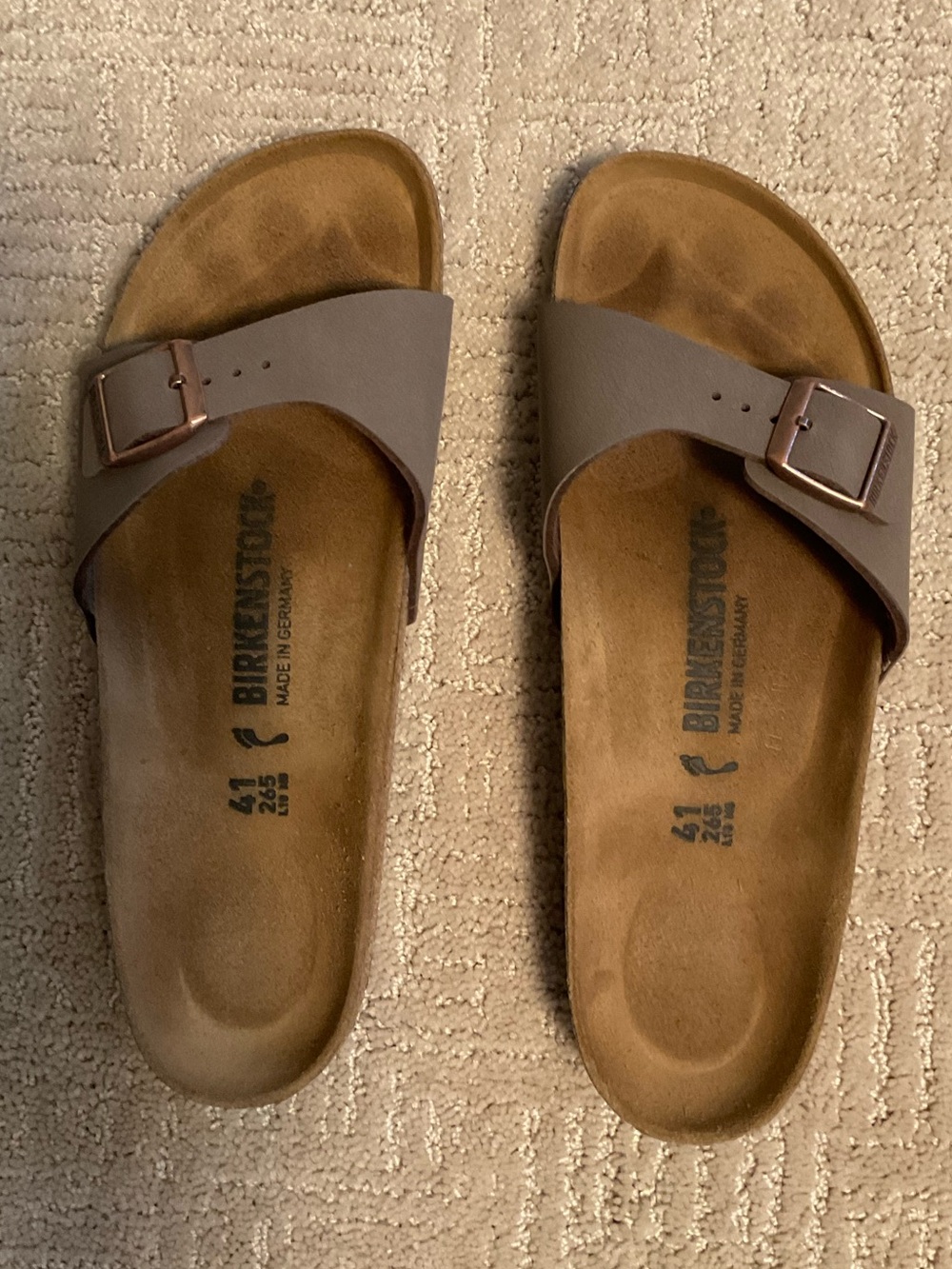 🤎 Birkenstock Madrid Single Strap Sandals Brown 41 10 Women 8 Men EUC Minimalist